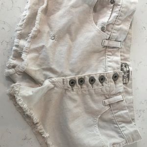 Free People vintage white shorts